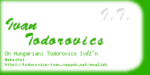 ivan todorovics business card